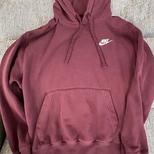 Nike Men's Burgundy Hoodie